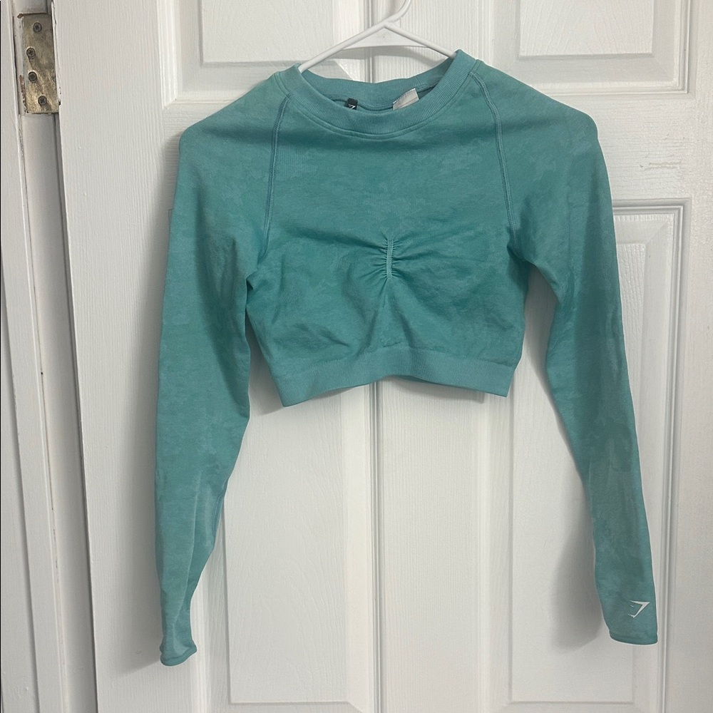 Gymshark Turquoise Long Sleeve Crop Top